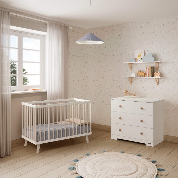 Micuna Mencia Cuna 120x60 Blanco-Topo