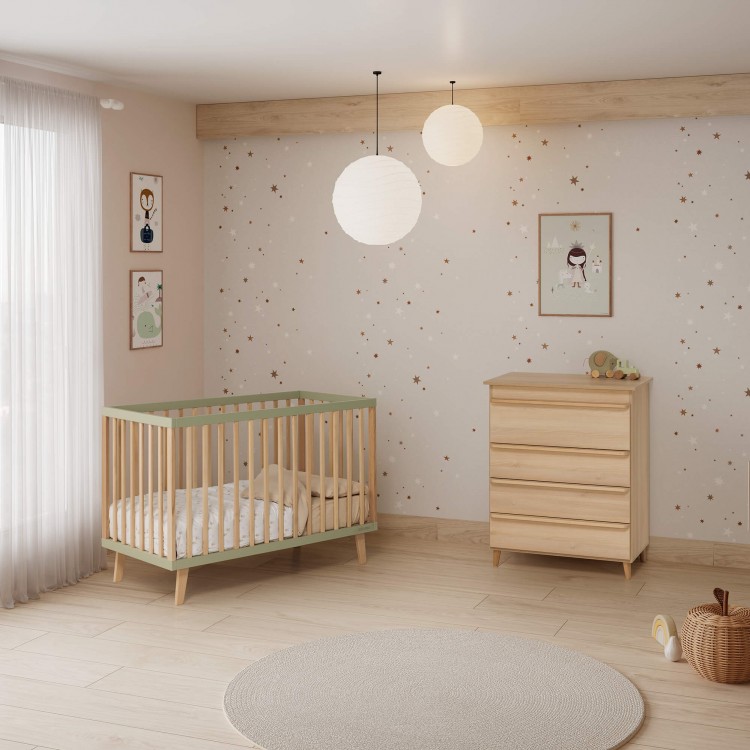 Micuna Mencia Cuna 120x60 Mint-Madera