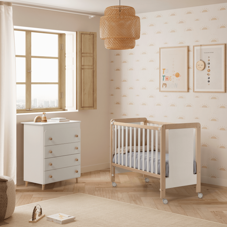 Micuna luciana  cuna 120x60 Blanco-Madera Sin Grabado