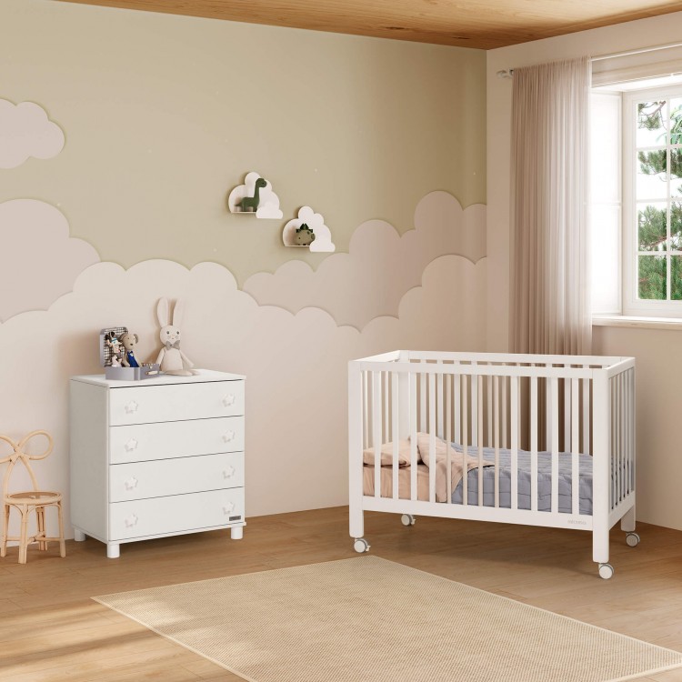 Micuna Nayra cuna 120x60 Blanco-Topo
