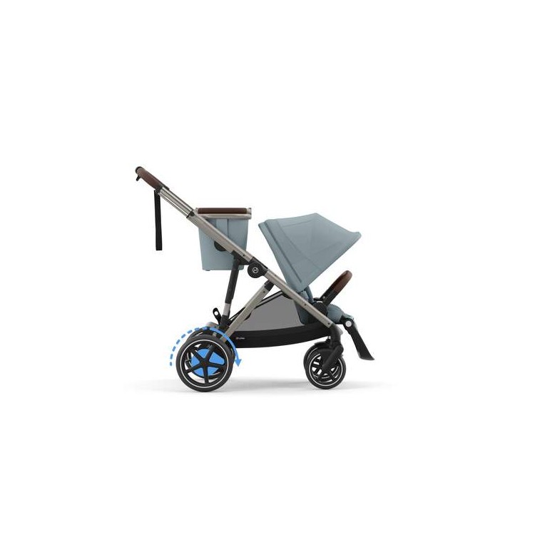 Pack Ahorro Cybex e-Gazelle S + Capazo Stormy  Blue (Taupe Frame)