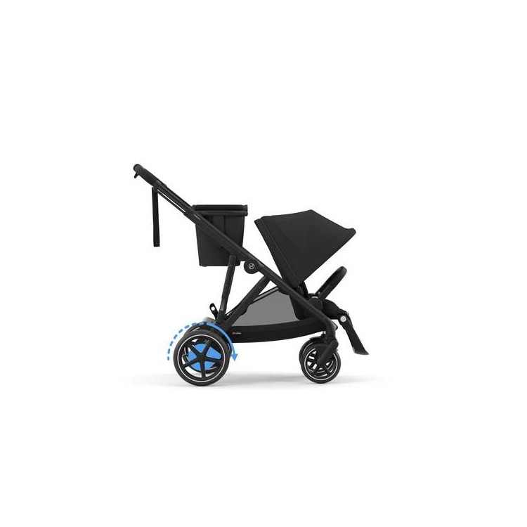 Pack Ahorro Cybex e-Gazelle S + Capazo Moon Black (Black Frame)