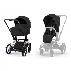 Cybex e-Priam 2026 duo confort Sepia Black (Rosegold Frame)