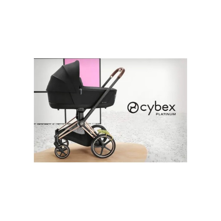Cybex Priam 2025 chasis Rose Gold textil Black