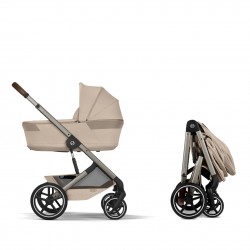 Cybex Balios S Lux con capazo plegable Duo Almond Beige