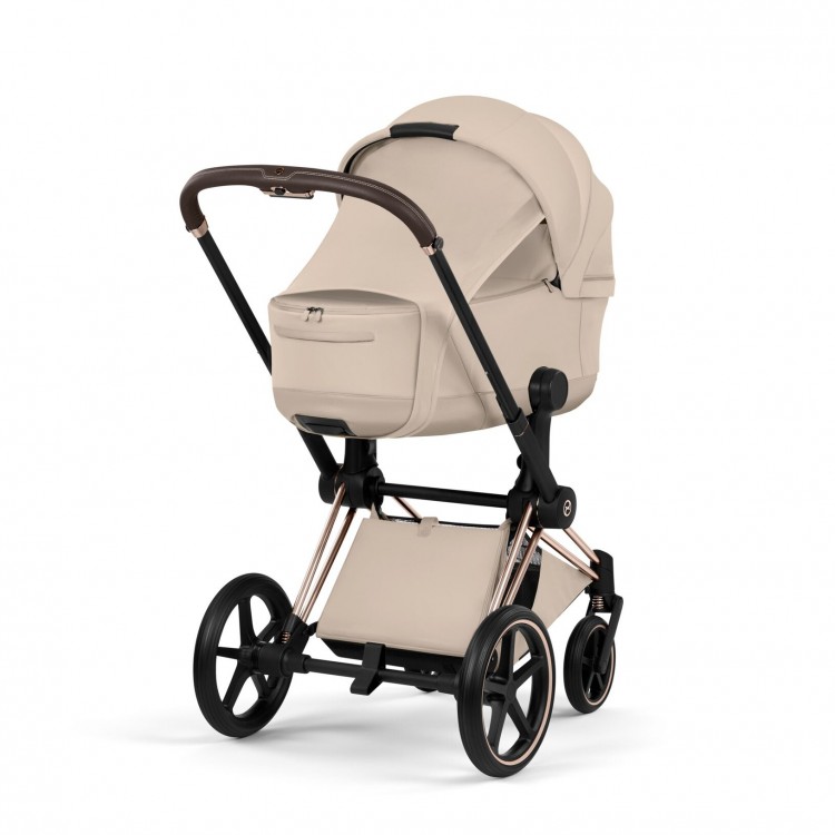 Cybex Priam Style duo chasis rose gold textil cozy beige Capazo Pegable