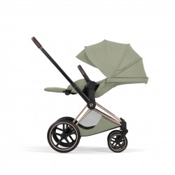 Cybex Priam Style chasis rose gold texto Sage Green duo Capazo Pegable
