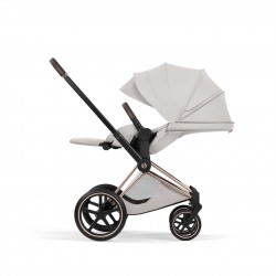 Cybex Priam Style chasis Matt black  textil City Grey Capazo Pegable