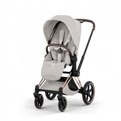 Cybex Priam Style chasis Matt black  textil City Grey Capazo Pegable