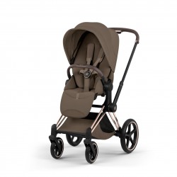 Cybex Priam Style chasis Maat Black textil Coconut Brown Capazo Pegable