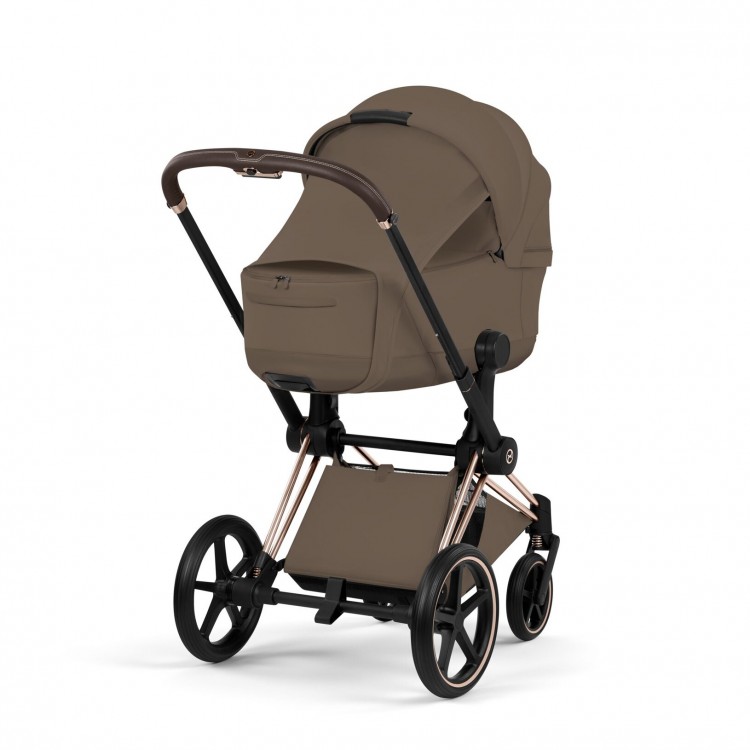Cybex Priam Style chasis Maat Black textil Coconut Brown Capazo Pegable