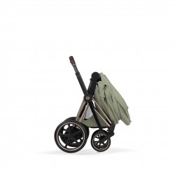Cybex Priam Style chasis Maat Black texto Sage Green duo Capazo Pegable