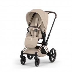 Cybex Priam Style duo chasis Maat Black  textil cozy beige Capazo Pegable