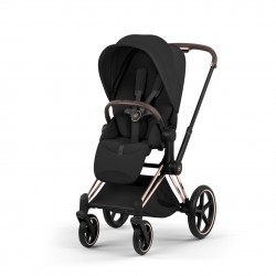 Cybex Priam Style Collection capazo plegable chasis MaatBlack textil sepia black