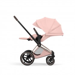 Cybex Priam Style duo chasis Maat Black textil Peach Pink Capazo Pegable