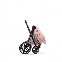 Cybex Priam Style duo chasis Maat Black textil Peach Pink Capazo Pegable